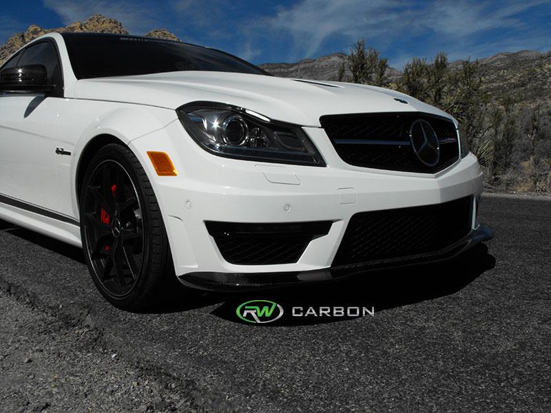 Mercedes W204 C63 Amg Black Series Style Carbon Fiber Front Lip Spoiler