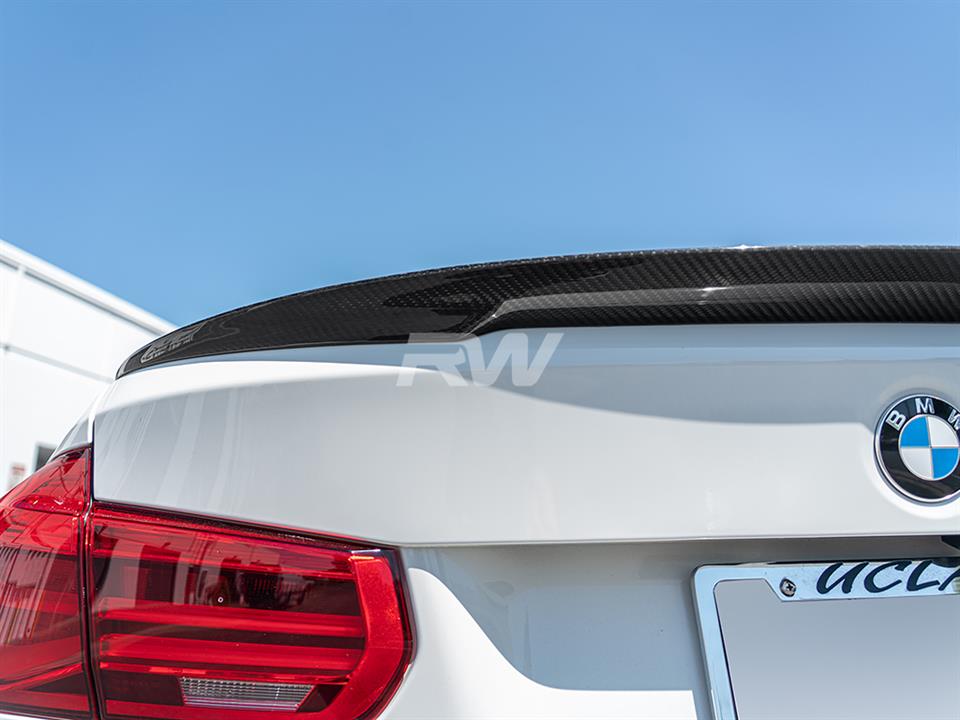 BMW F30 330 328 335 340 Performance Style Carbon Fiber Trunk Spoiler