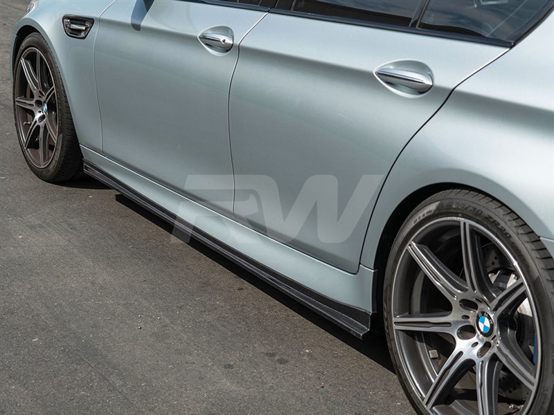BMW F10 Carbon Fiber Side Skirt Extensions 528i 535i 550i M5