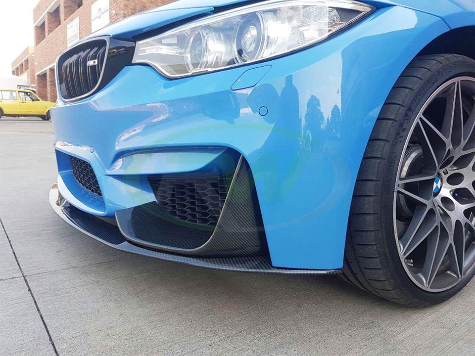 BMW F80 F82 F83 M3 M4 Performance Style Carbon Fiber Front Lip Spoiler