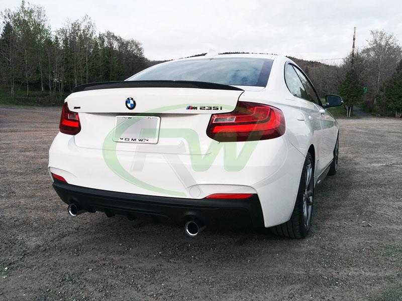 Bmw F22 F87 Performance Style Carbon Fiber Trunk Spoiler 228i M235i M2