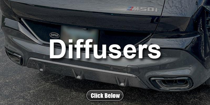 BMW G06 X6 Carbon Fiber rear diffusers