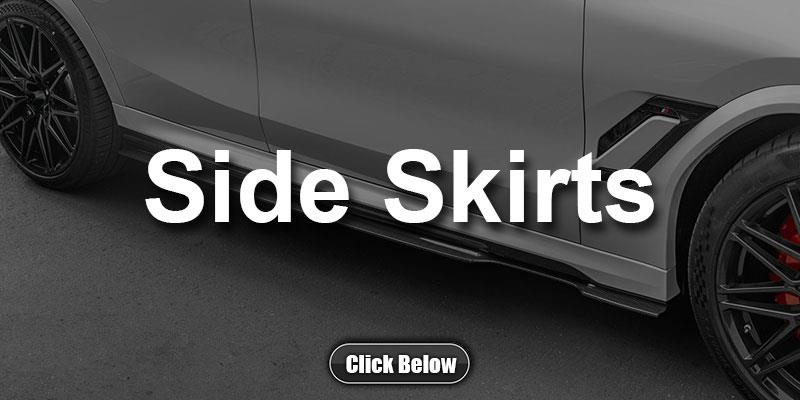 BMW G06 X6 Carbon Fiber Side Skirt Extensions