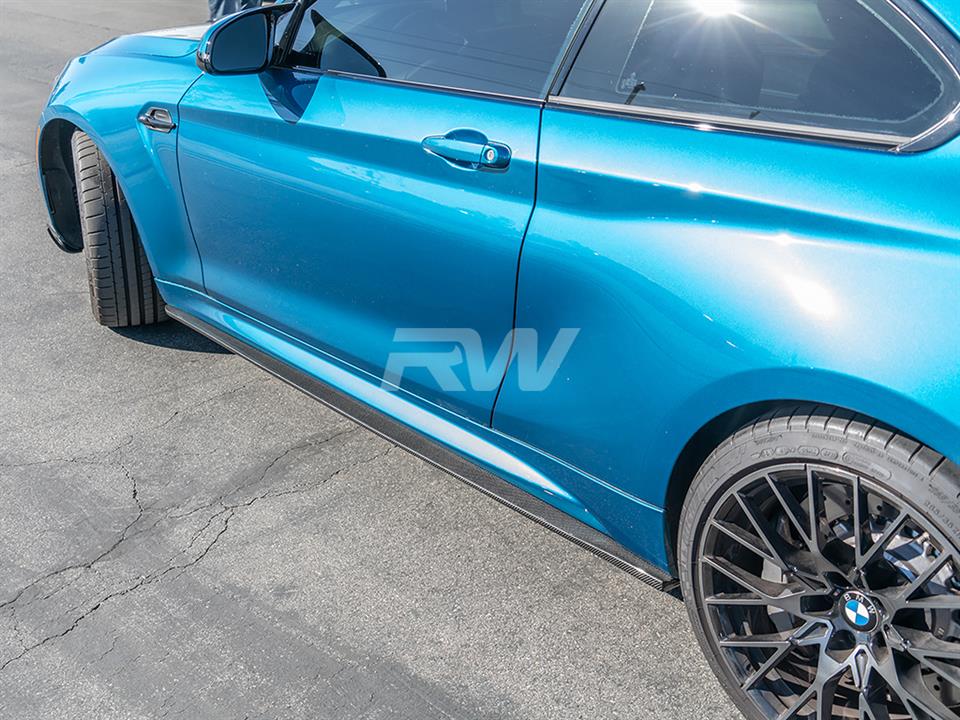 BMW F87 M2 Carbon Fiber Side Skirt Extensions