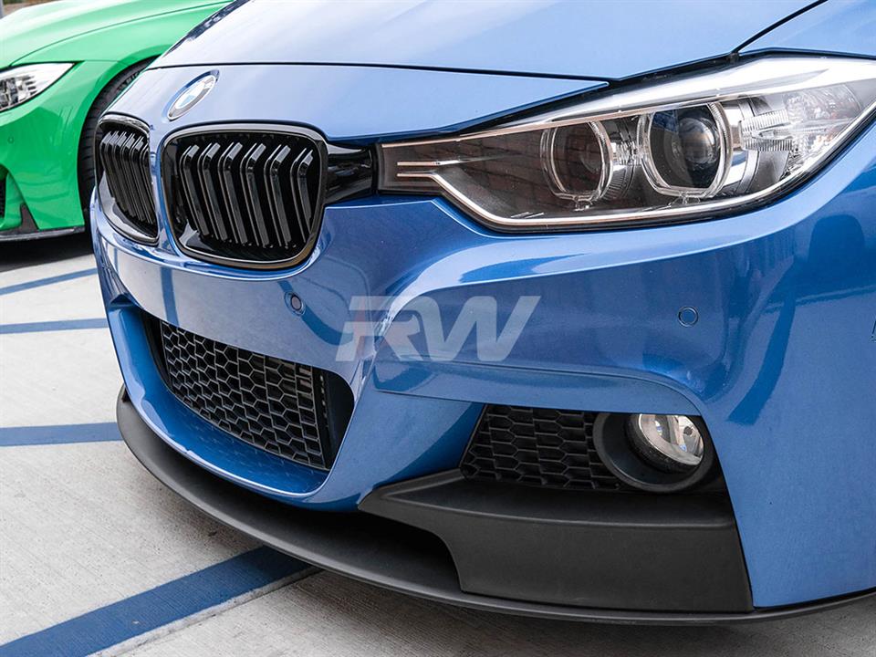 Front Grille, Kidney Grill Replacement for BMW 3 Series F30 F31 (ABS, Gloss  Black)