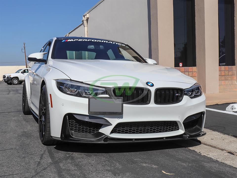 Bmw F80 F82 F83 M3 M4 3d Style Carbon Fiber Front Lip Spoiler 3142