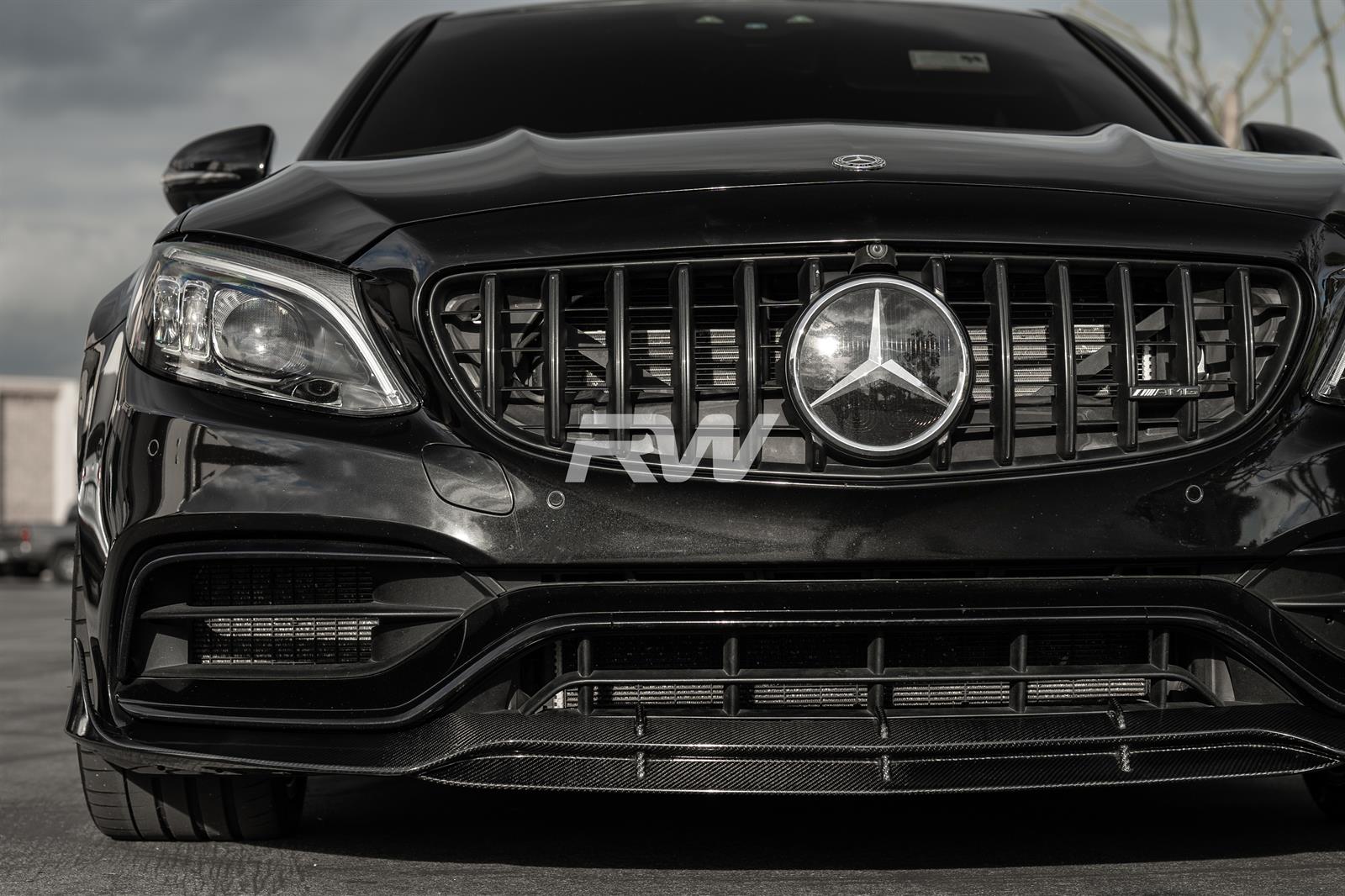 Mercedes W205 C63 AMG BRS Style Carbon Fiber Front Lip Spoiler