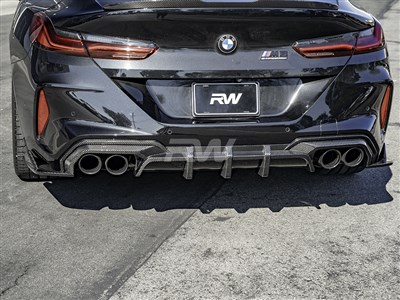 BMW F91 F92 F93 M8 SQ Style Carbon Fiber Diffuser