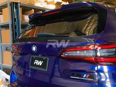 BMW F95 X5M G05 X5 RWS Carbon Fiber Mid Spoiler