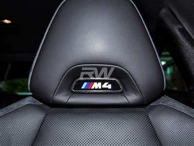 BMW M Carbon Fiber Seat Emblem Cover