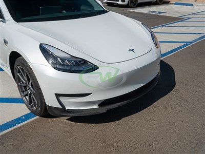 Tesla Model 3 Carbon Fiber Front Lip Spoiler