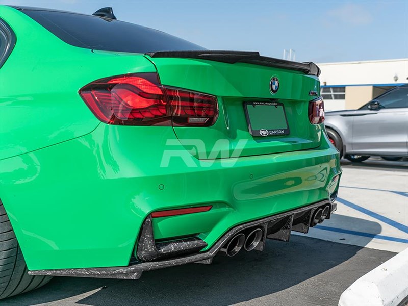 Cuztom Tuning Carbon Fiber M4 Look Performance Style Trunk Spoiler Wing  Fits for 2013-2018 BMW F30 328i 335i & F80 M3